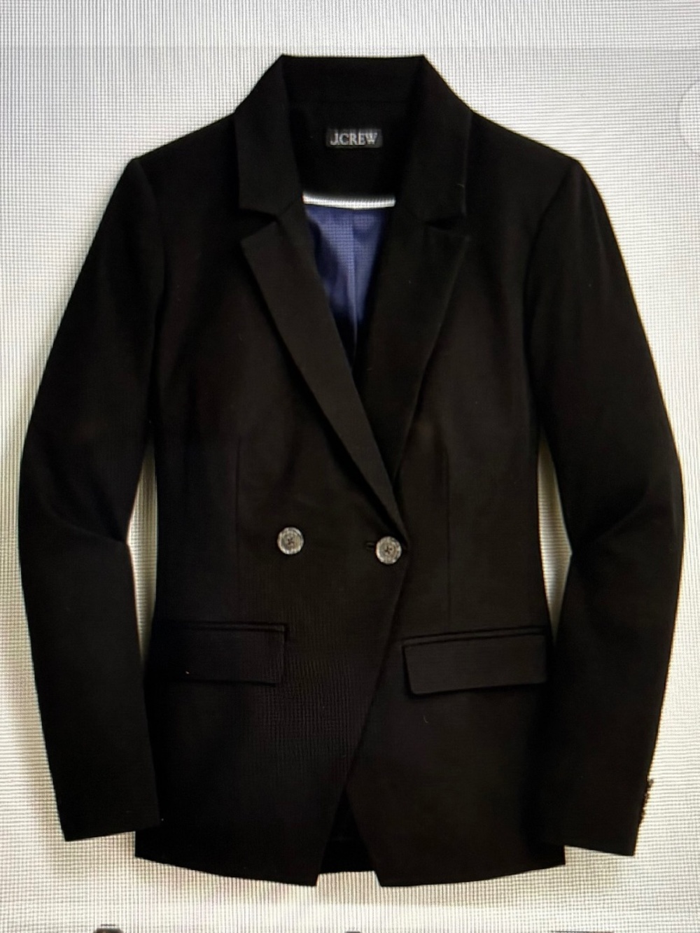J. Crew Black Double-Breasted Blazer